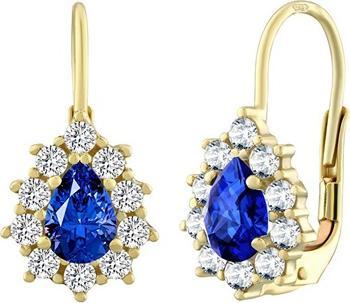 Actual product image Silvego Gold earrings with natural topaz SILVEGO31866Y