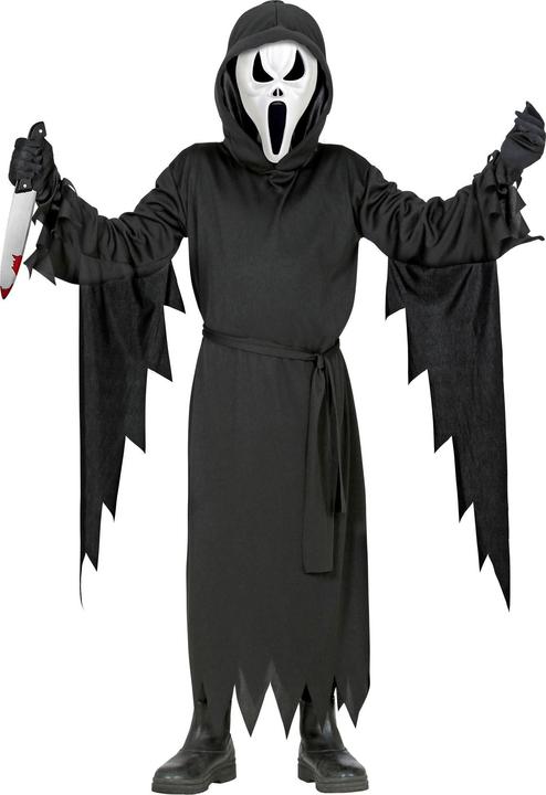 Immagine prodotto Widmann Costume da Scream per bambini con cappuccio, cintura e maschera (164)