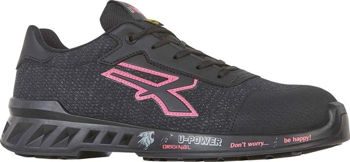 U-Power Damensicherheitsschuh MICHELLE Gr.36 schwarz/rosa S1P SRC ESD EN20345 (S1P, 36)