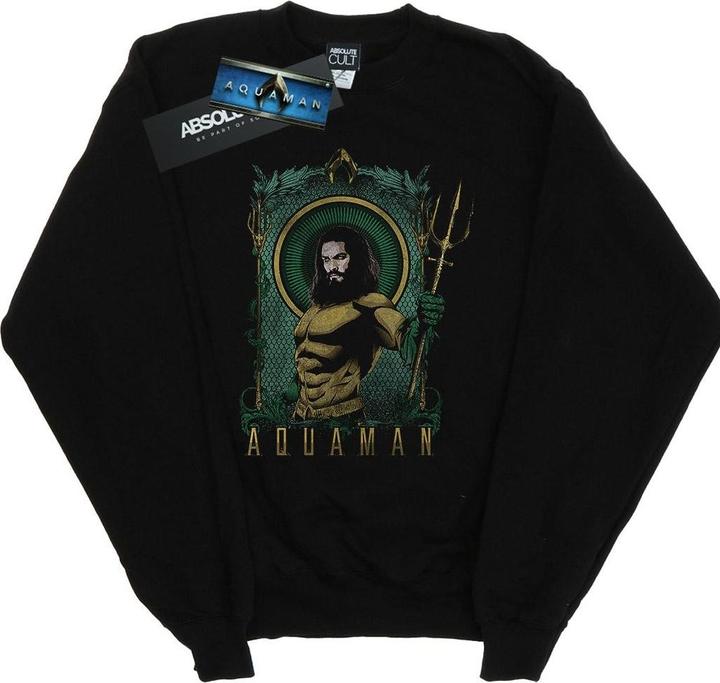 Immagine prodotto Aquaman Framed Trident Felpa Ragazzi (152, 158)