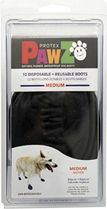 Immagine prodotto Pawz Scarpa per cani M 7,6cm nera 12 pezzi - (278096) (M, Scarpe per cani)