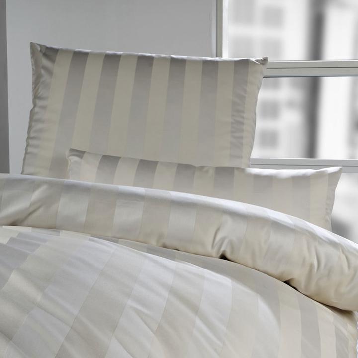 Produktbild Curt Bauer Damast Bettwäsche Como beige (Bettwäsche Set, 140 x 200 cm)