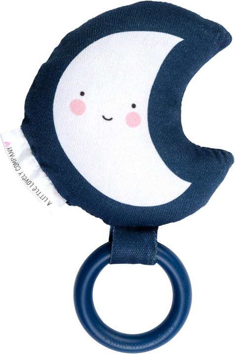 Actual product image A Little Lovely Company Rattle Moon RAMOBU01 Blue 130x170x40 mm