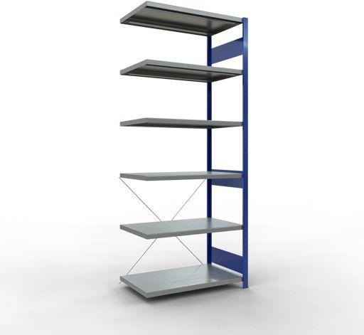 Stecksystem Anbauregal MULTIplus250 mit Kreuzstrebe