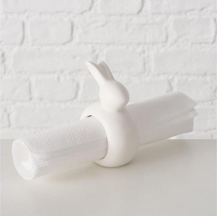 Produktbild Boltze Home Serviettenhalter Hase Mercy, 2-teilig, Keramik (2 x)