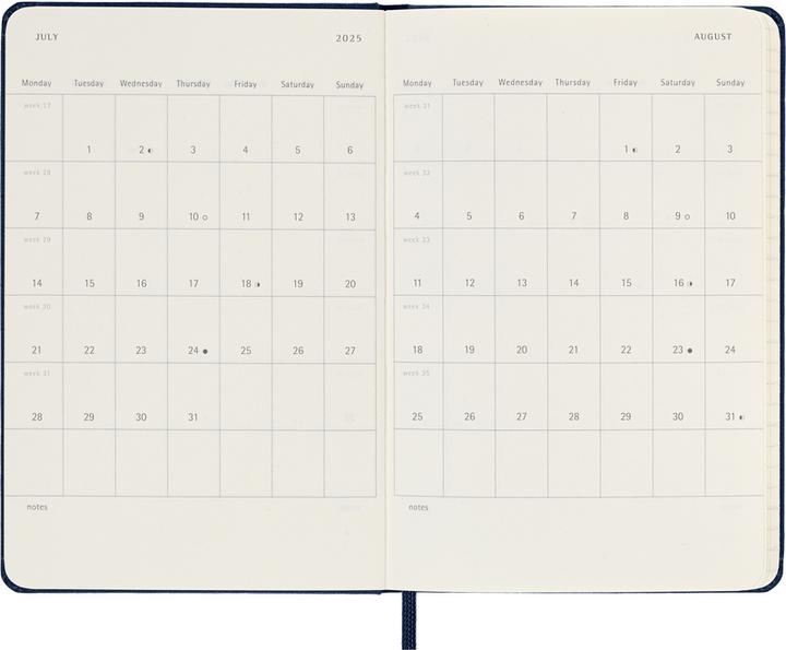 Image du produit Moleskine Calendrier de notes (A6, De poche, Anglais)