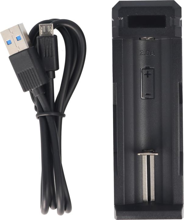 Produktbild Panasonic Akku 18650 mit Schutzschaltung und Schnell-Ladegerät (1 Stk., 18650, 3400 mAh, Ladegerät inkl. Akku)