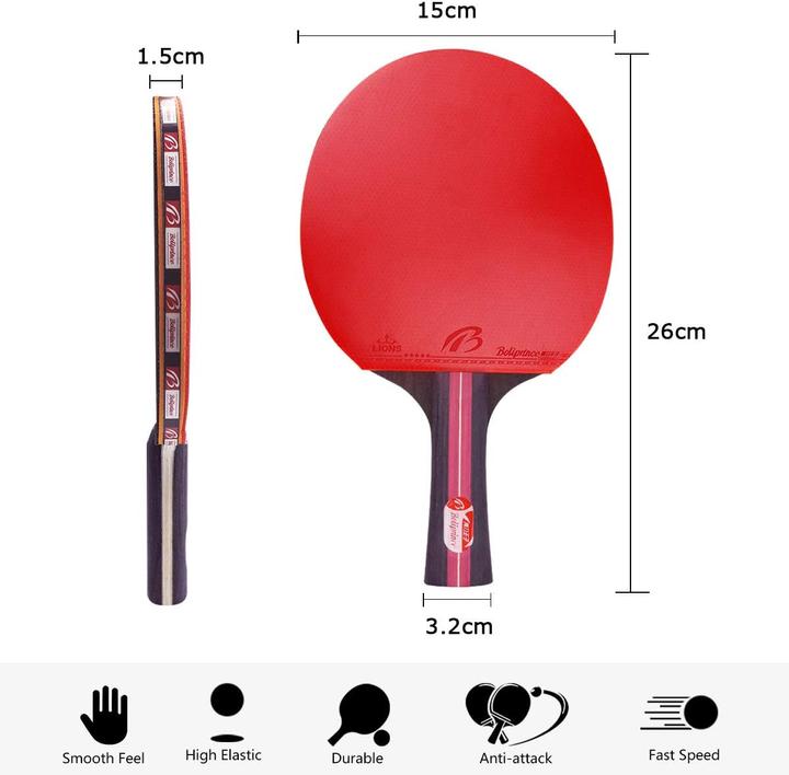 Image du produit Tencoz 4 Tischtennisschläger mit Tischtennisbällen