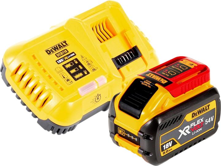 Productafbeelding DeWalt DCS 578 X1T Akku Kreissäge 54V XR FlexVolt 190 mm Brushless + 1x Akku 9,0 Ah + Ladegerät +