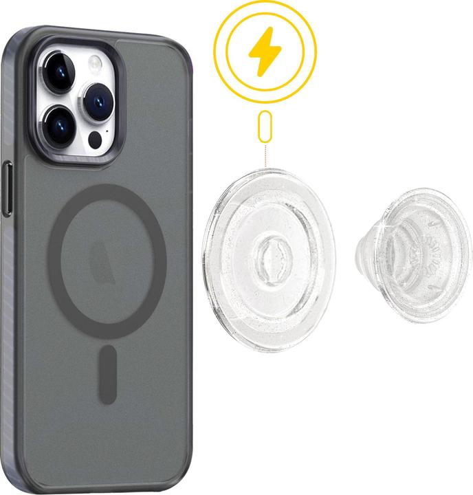Actual product image PopSockets PopGrip for MagSafe Clear Glitter