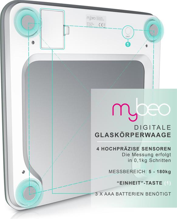Actual product image Mybeo Digital person body scale (180 kg)