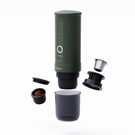 Actual product image No Name OutIn Nano espresso machine green