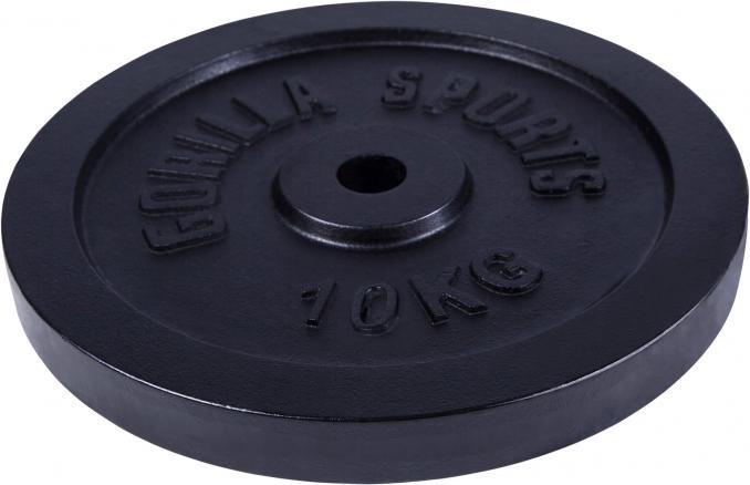 Immagine prodotto Gorilla Sports Piastra del peso in ghisa nera 1,25-15 KG (1 x 10 kg)