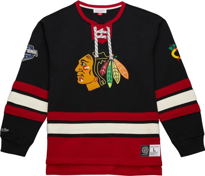 Mitchell & Ness M&N Chicago Blackhawks NHL Lace-Up Heritage Hoody - S (S)