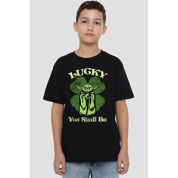 Actual product image Star Wars Childrens/Kids Lucky Yoda St Patricks Day T-Shirt (140)
