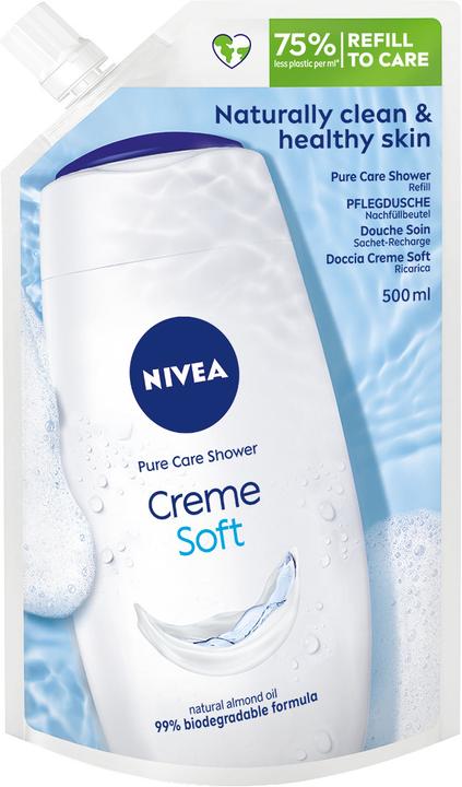 Actual product image NIVEA DUPLIKAT Care Shower Cream Soft Refill (500 ml)