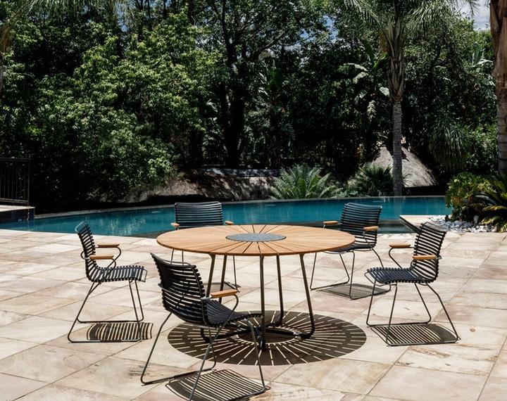 Immagine prodotto Houe Sedia da giardino CLICK con braccioli in bambù Struttura in acciaio