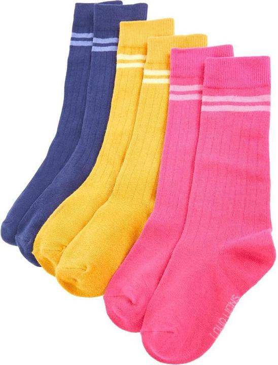 Dunkles Ocker, Knallrosa, Marineblau