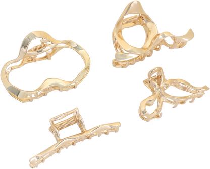 Immagine prodotto Trisa Morsetto di moda in metallo morbido oro 6 cm (4 pz.)