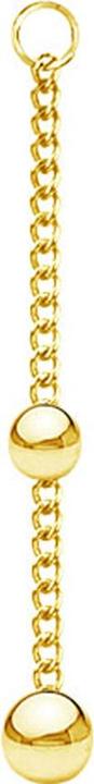 Produktbild Star Piercing Anhänger vergoldet Kette mit Anhänger zwei Kugeln (ohne Messing, Chirurgenstahl 316L)