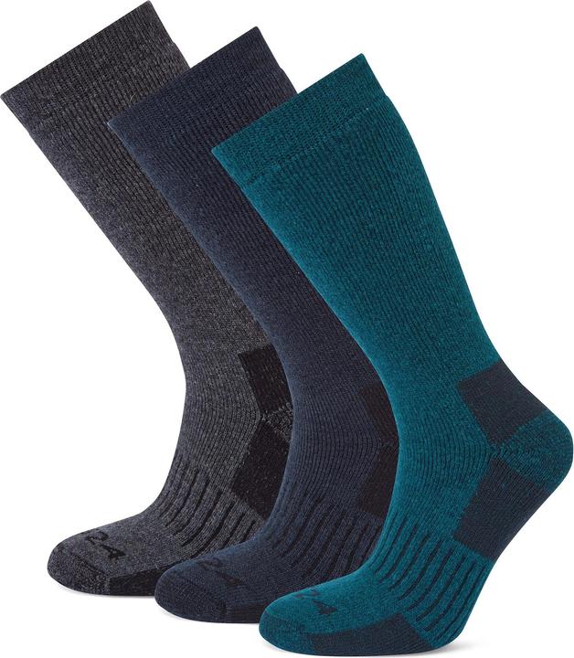 Dark grey Marl, Lagoon Blue