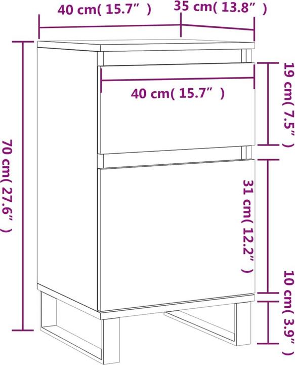 Immagine prodotto VidaXL Waylan (40 x 35 x 70 cm)