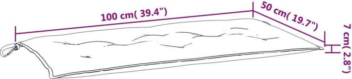 Immagine prodotto VidaXL Cuscini per panca da giardino 2 pezzi in tessuto (100 x 50 x 7 cm)