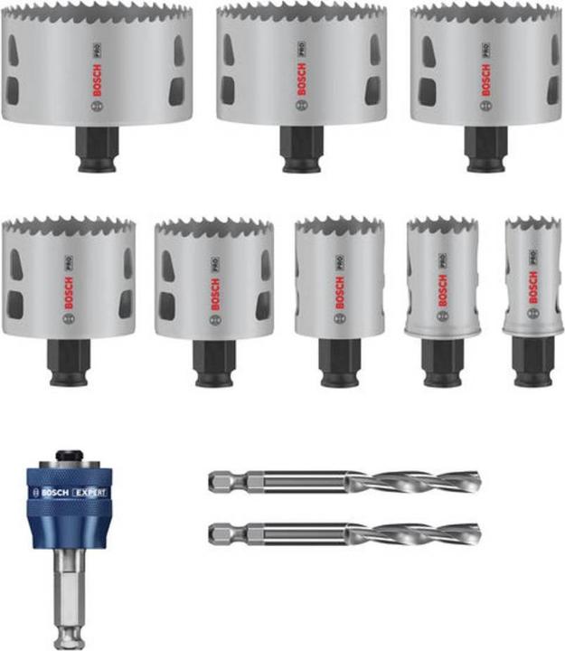 Produktbild Bosch Professional Zubehör PRO Multi Material PC Plus Lochsägen-Set, 11-tlg. (25, 32, 54, 60, 68, 76, 86 mm, 40 Millimeter)