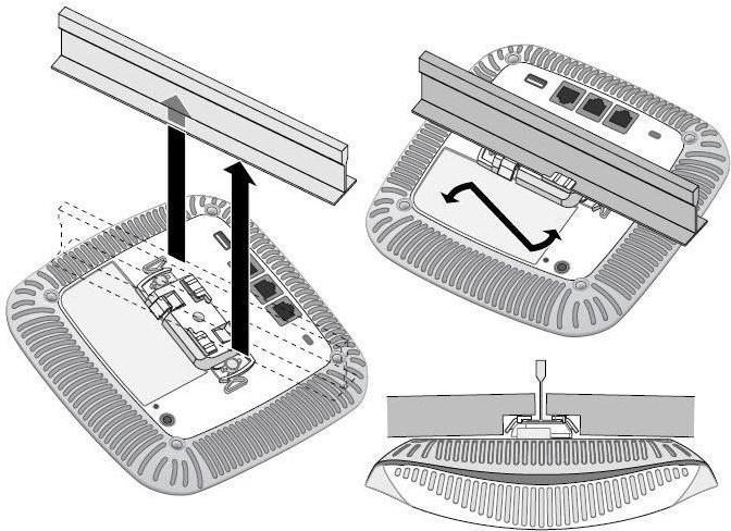 Produktbild HPE AP-220-MNT-C2 2x Ceiling Grid Rail Adapter for JW045A (Netzwerk Zubehör)