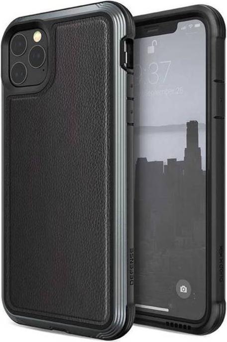 Produktbild Puro DĖKLAS X-Doria Defense Lux aluminiowe do iPhone 11 Pro Max (Drop test 3m) (Juodas Leather) (Apple iPhone 11 Pro Max)