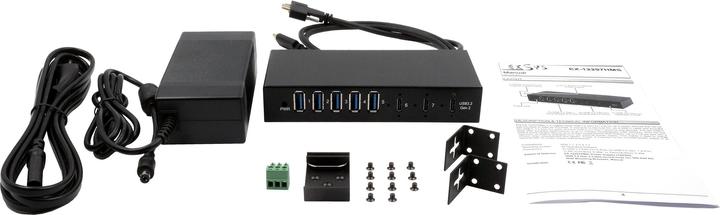 Produktbild Exsys Industrial USB 3.2 Gen 2x1 Hub 7-Port (USB-C, 7 Ports)