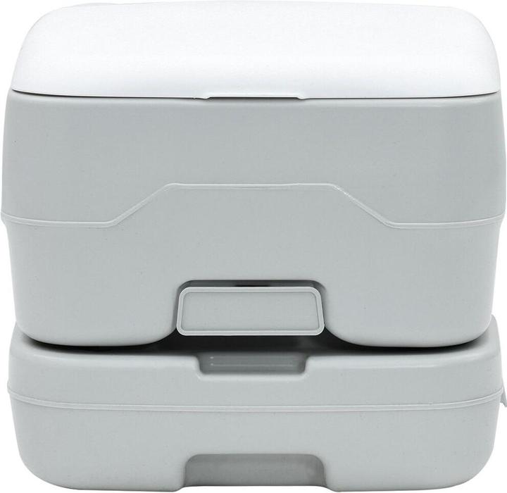 Produktbild VidaXL Tragbare Toilette in Grau und Weiss aus Kunststoff, 10 L