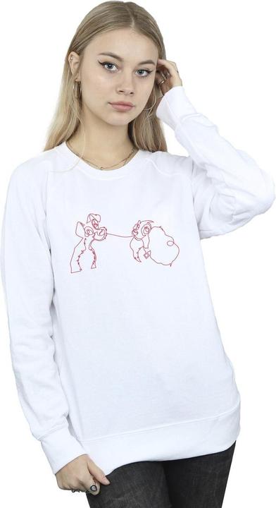 Actual product image Disney Womens/Ladies Lady And The Tramp Spaghetti Outline Sweatshirt (M)