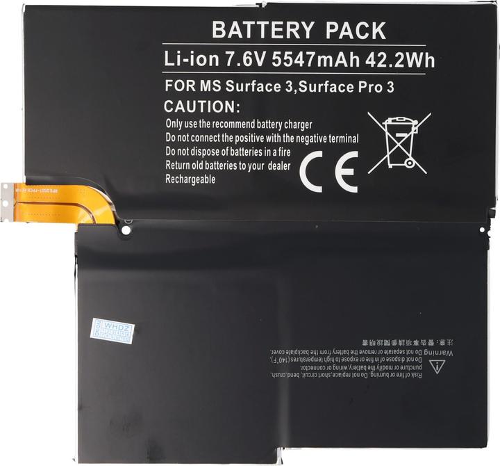 Produktbild AccuCell Akku Microsoft Surface 3, Surface Pro 3, 1577-9700, MS011301-PLP22T02
