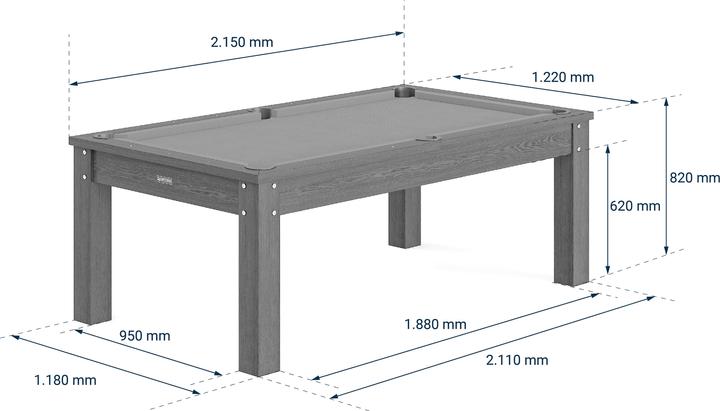 Immagine prodotto Sportime Giochi Trinity e tavolo da pranzo Ping pong e biliardo