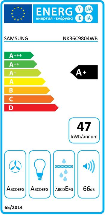 Etichetta energetica Samsung NK36C9804WB/UR (Cappuccio)