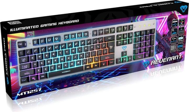 Actual product image Media-Tech Gaming keyboard with backlight COBRA PRO REVENANT MT1257, US layout (Eng. Int., Cable)