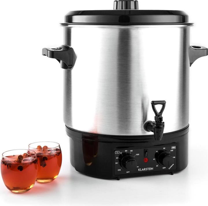 Klarstein Distributeur de vin chaud Biggie, argent, 27L (27 l)