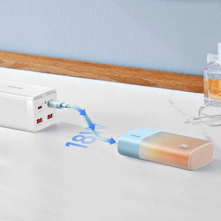 Produktbild Baseus Popsicle 5200mAh 20W Powerbank with Built-in Lightning Cable (+ White Simple USB-C - U (5200 mAh, 20 W, 20 Wh)