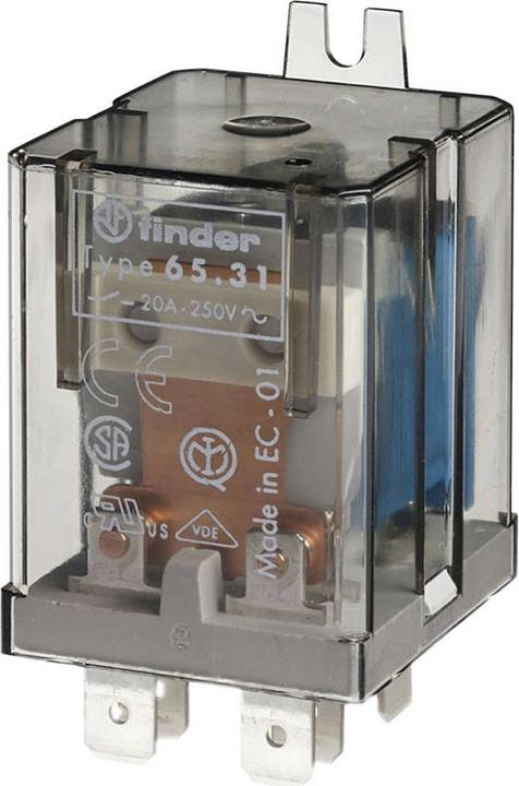 Actual product image Finder SPNO power relay,30A 110Vac coil
