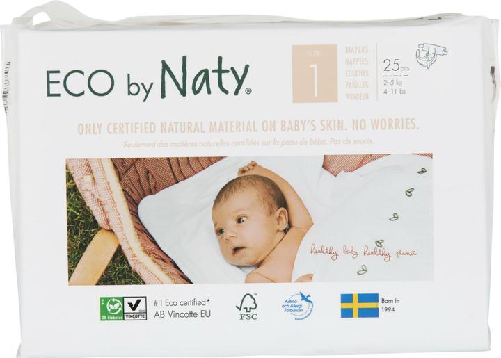 Naty Organic diaper (Size 1, Pack, 25 Piece)