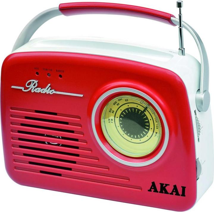Akai Professional APR-11RRED radio Portable Analog Red (FM, AM, Bluetooth)