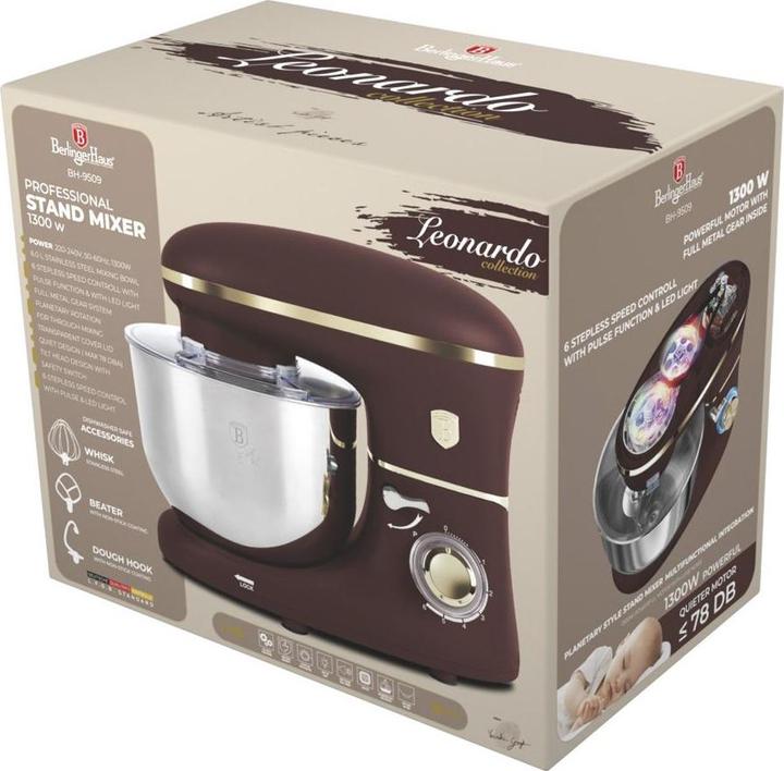 Image du produit BerlingerHaus Robot de cuisine mat bordeaux Leonardo Collection (1300 W)