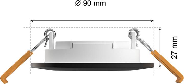 Actual product image Philips Hue White & Color Ambiance Slim Recessed (1200 lm)