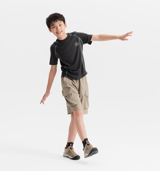 Image du produit Quechua T-shirt de randonnée mérinos enfant 7-15, MH900 gris (14, 15, 16)