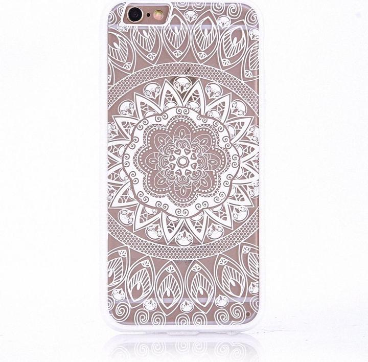 Actual product image König Design Apple iPhone 8 Plus Mobile Case Mandala Case Cover Motif Circle White New (Apple iPhone 8 Plus)