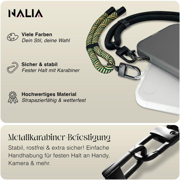 Actual product image Nalia Wristy Lanyard Handykette – Universal Trageband für Smartphones – Verstellbar, Soft & Elastisch