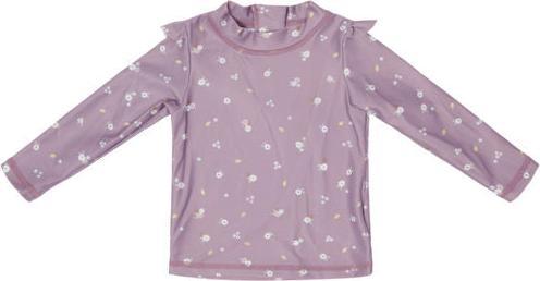 Actual product image Little Dutch Swim T-shirt long sleeves ruffles Mauve Blossom - 74/80 (74)