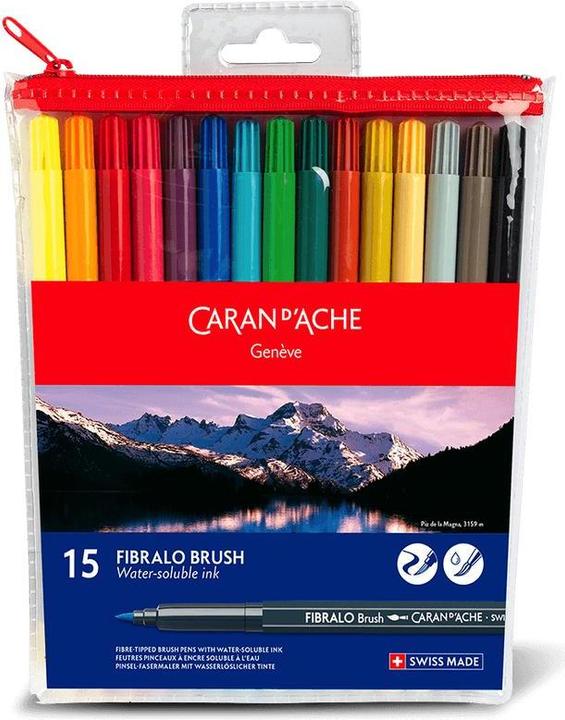 Produktbild Caran d'Ache Fibralo Brush Metallschachtel (Mehrfarbig, 15 x)
