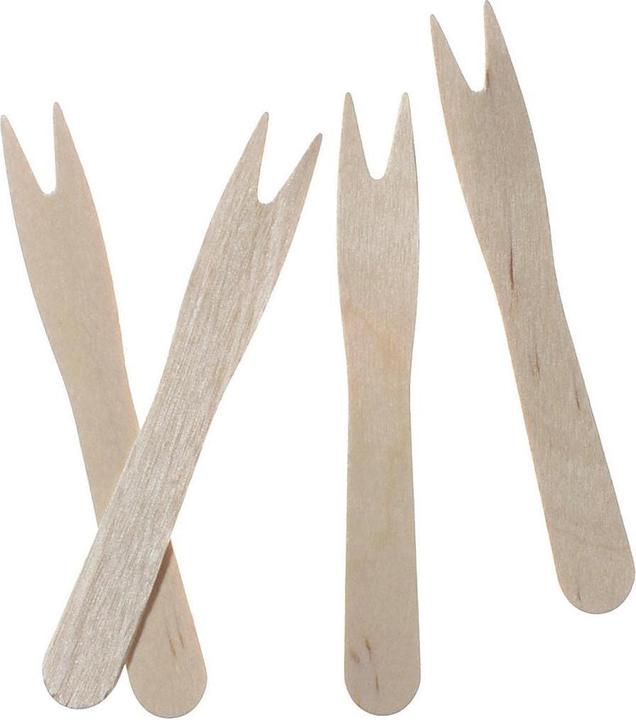 Actual product image Papstar French fries forks wood pure (1000 x)